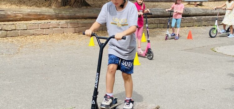 Rollertraining der Klasse 2